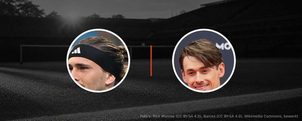 Alexander Zverev – Alex de Minaur op tv