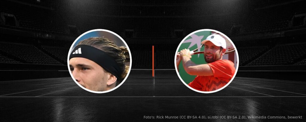 Alexander Zverev – Quentin Halys op tv