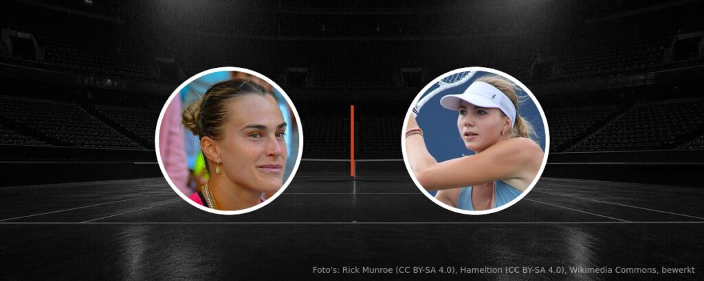 Aryna Sabalenka – Polina Iatcenko op tv