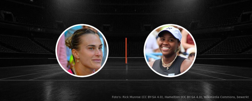 Aryna Sabalenka – Taylor Townsend op tv