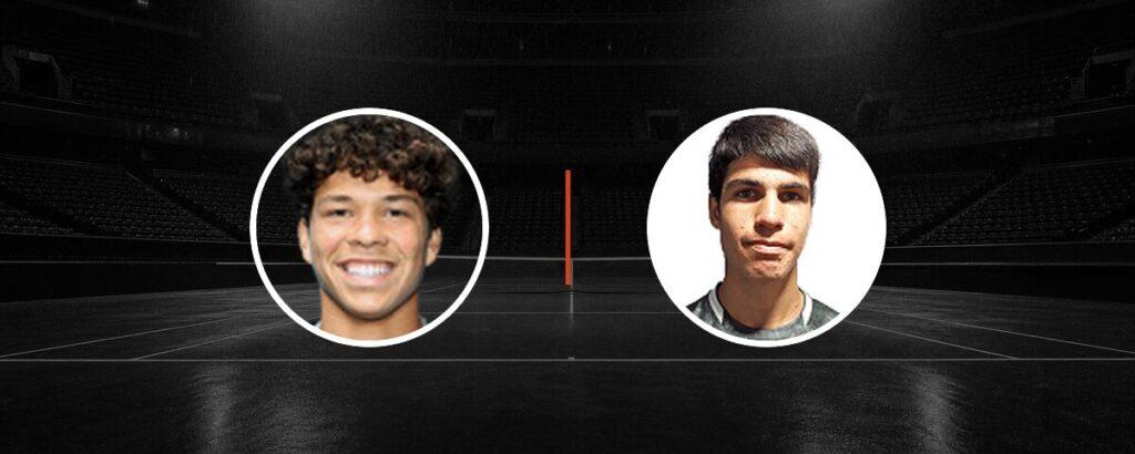 Ben Shelton – Carlos Alcaraz op tv
