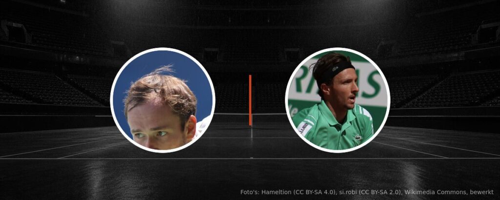 Daniil Medvedev – Arthur Rinderknech op tv