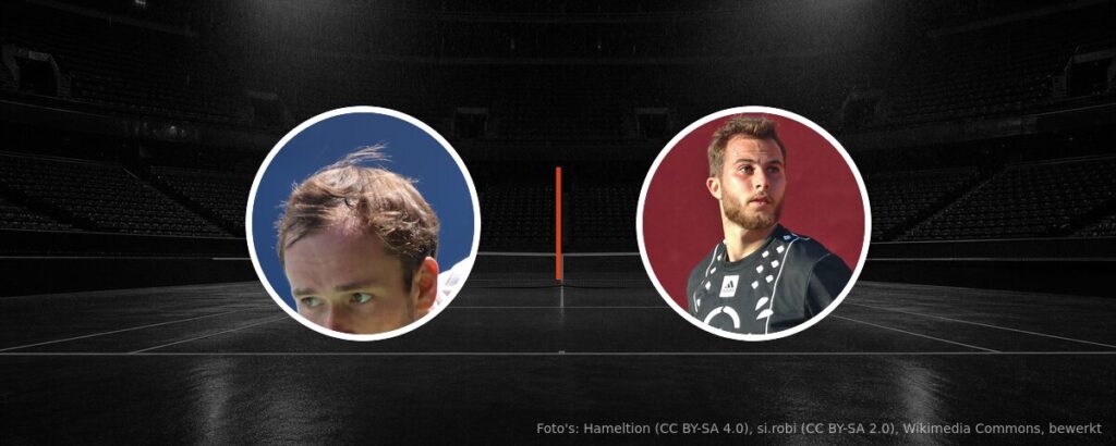 Daniil Medvedev – Hugo Gaston op tv