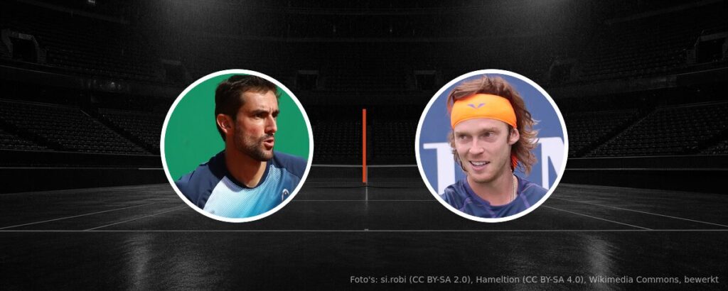 Marin Čilić – Andrey Rublev op tv