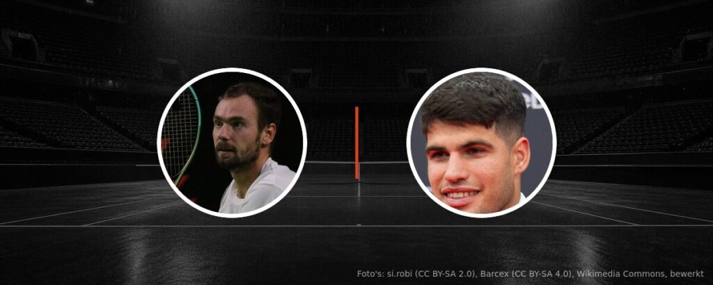 Roman Safiullin – Carlos Alcaraz op tv