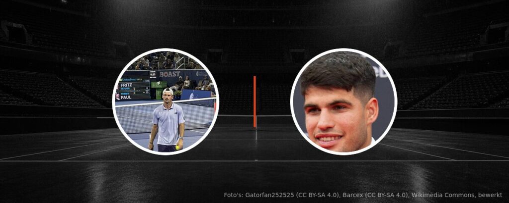 Tommy Paul – Carlos Alcaraz op tv
