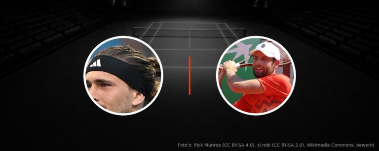 Alexander Zverev – Quentin Halys op tv
