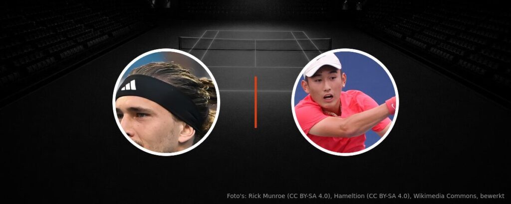 Alexander Zverev – Shang Juncheng op tv